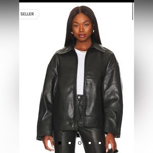 GRLFRND Alek Leather Jacket in Black